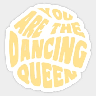 Dancing Queen Yellow Sticker